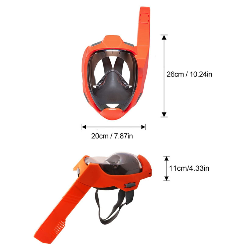 Snorkel Mask Full Face With Dry Breathing System And Panoramic View 3