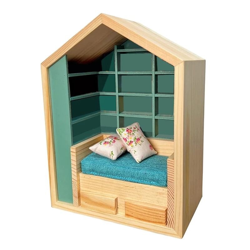 Mini Wooden Matchbox Bookshelf For Study And Stress Relief 6