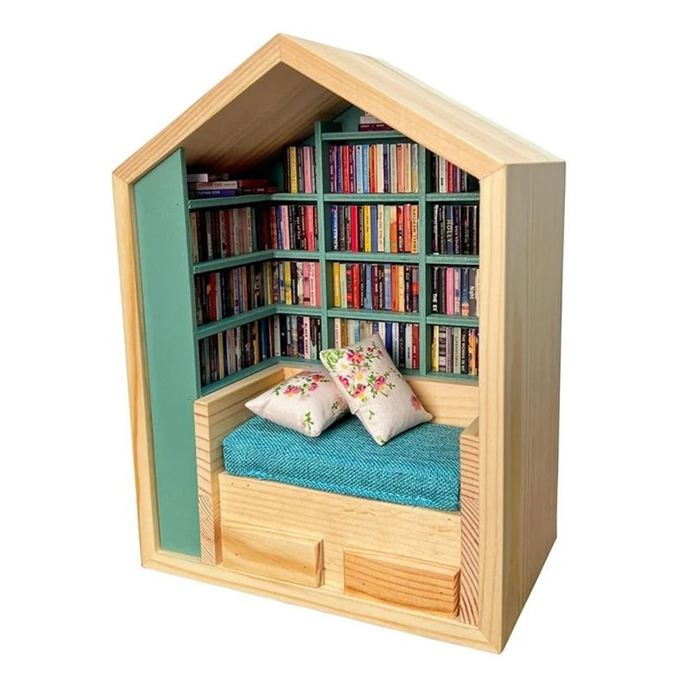Mini Wooden Matchbox Bookshelf For Study And Stress Relief 7