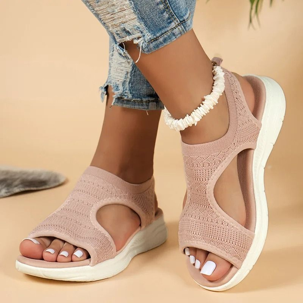 Mesh Platform Wedge Sandals For Women 1