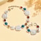 Colorful Geometric Jewelry Set With Chunky Necklace And Bracelet 2