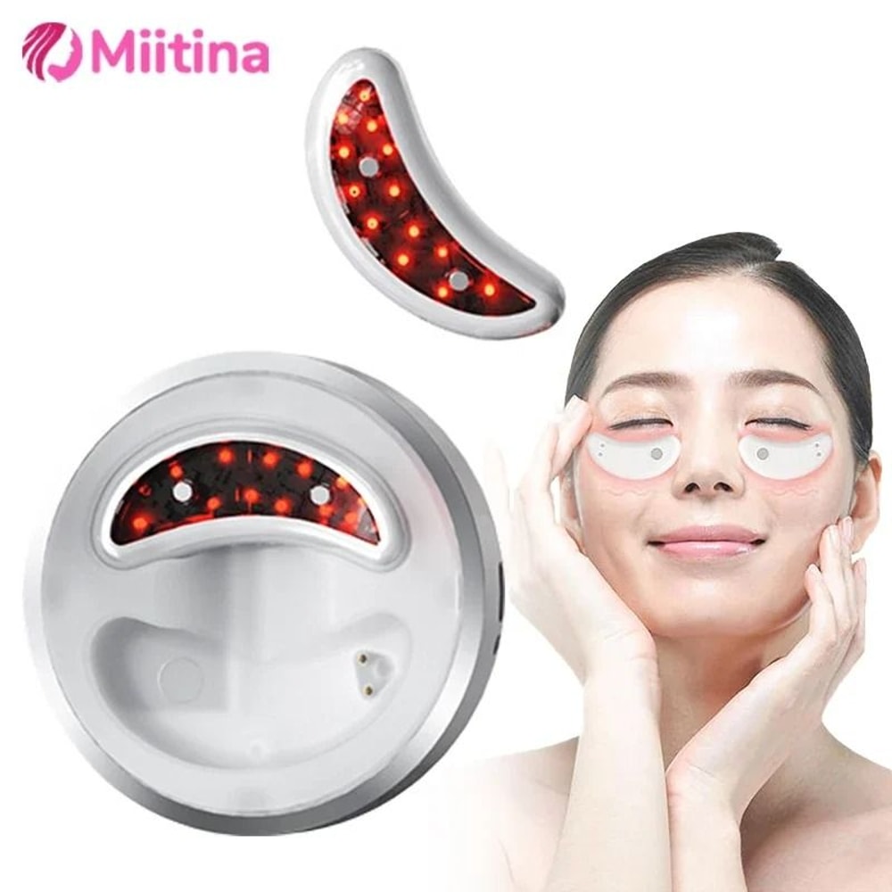 Red Light Eye Massager With EMS Microcurrent Therapy For Dark Circles And AntiWrinkle Care 0