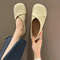 Womens SlipOn Leather Loafers With Round Toe And Casual Flat Sole 0