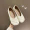 Womens SlipOn Leather Loafers With Round Toe And Casual Flat Sole 4