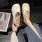 Womens SlipOn Leather Loafers With Round Toe And Casual Flat Sole 5