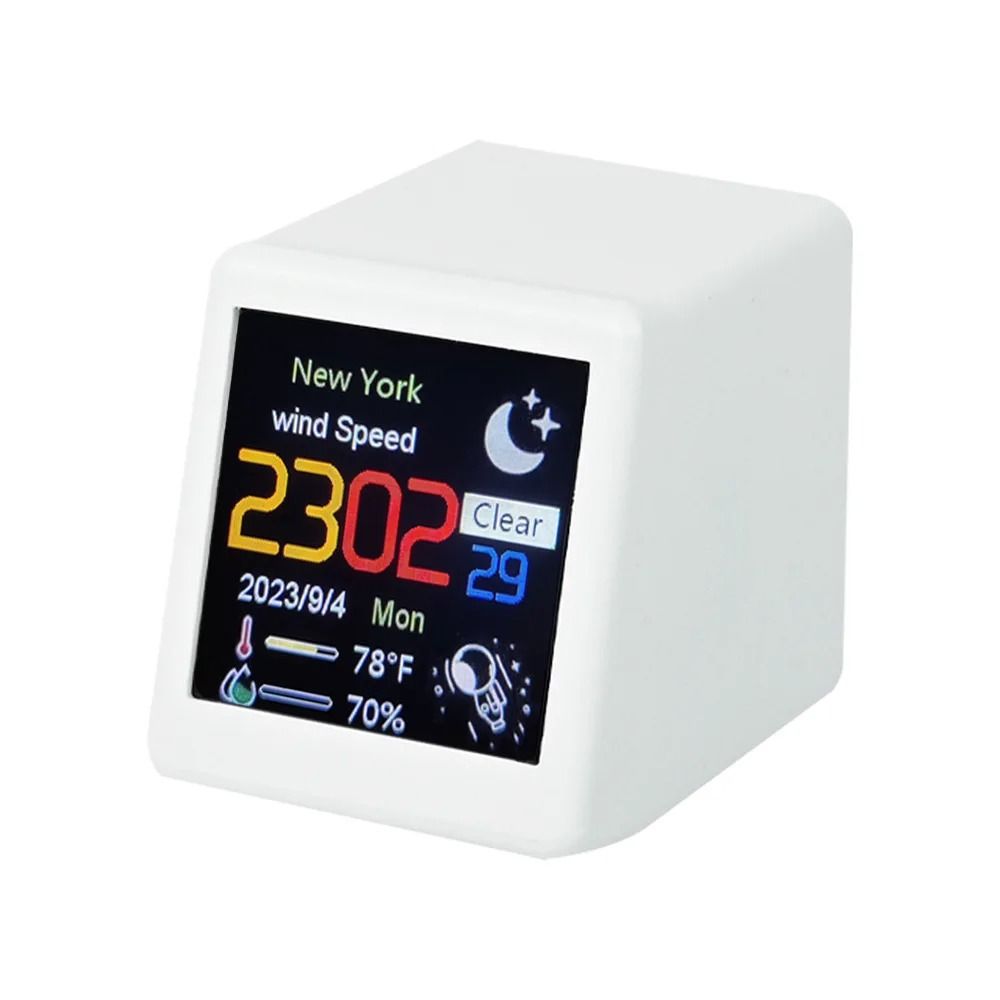 Smart WiFi Weather Station With Alarm Clock And Humidity Display 5