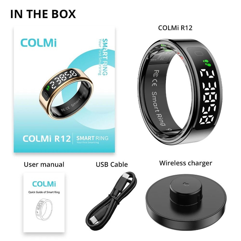 Smart Touch Health Ring With Display And Wireless Charging 5