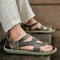 Mens Straw Sandals Casual Outdoor Flip Flops 0