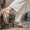 Mens Straw Sandals Casual Outdoor Flip Flops 4