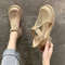Closed Toe Breathable Flat Sandals For Women With Buckle Strap 5