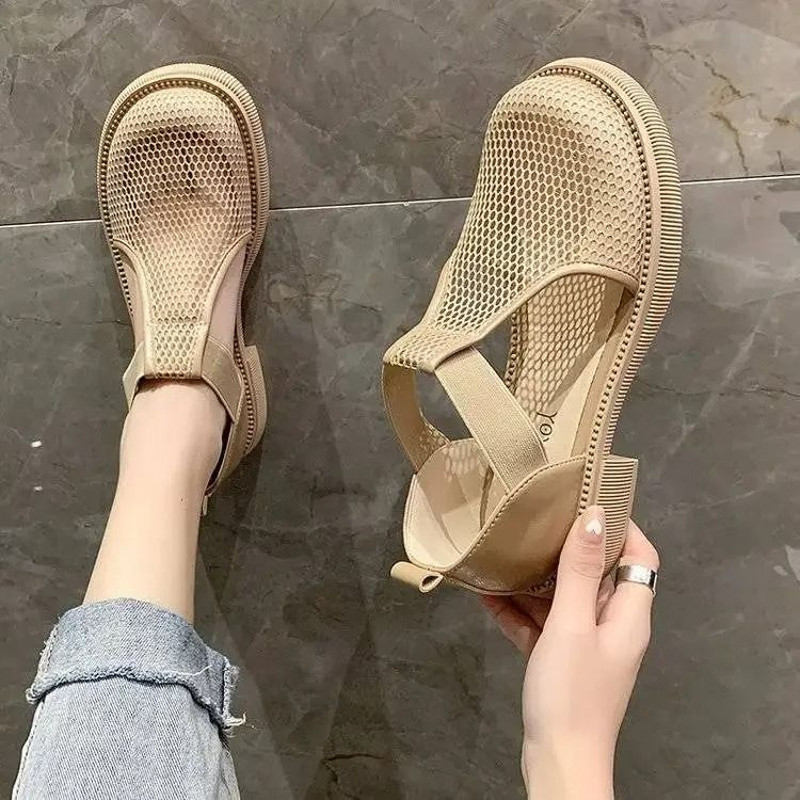 Closed Toe Breathable Flat Sandals For Women With Buckle Strap 5