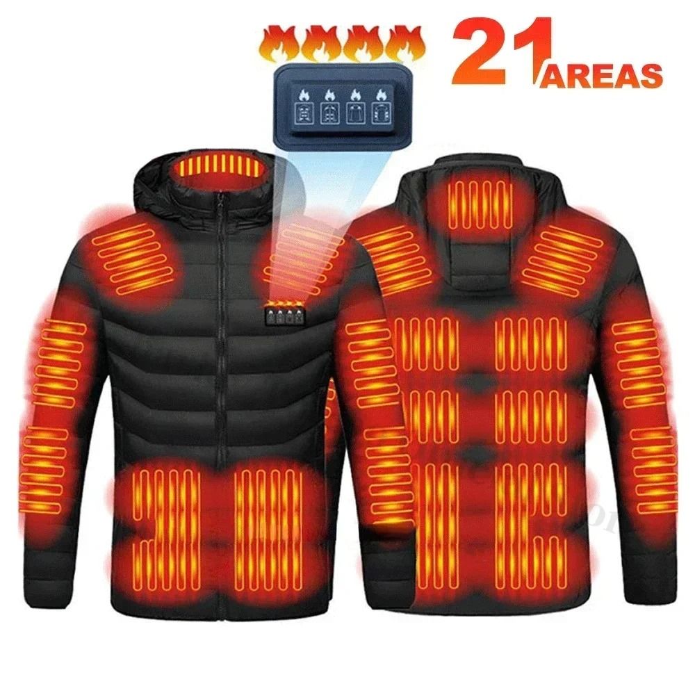 Heated Jacket For Men With 21 Heating Zones USB Winter Coat 12
