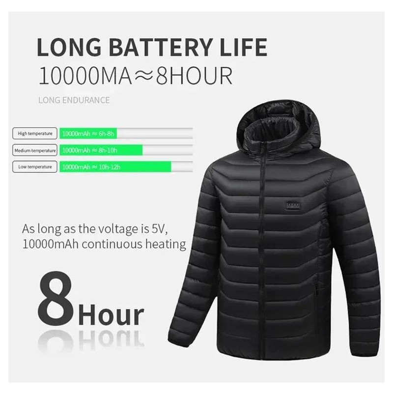 Heated Jacket For Men With 21 Heating Zones USB Winter Coat 5