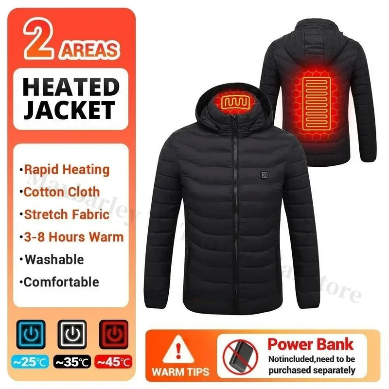 Heated Jacket For Men With 21 Heating Zones USB Winter Coat 7