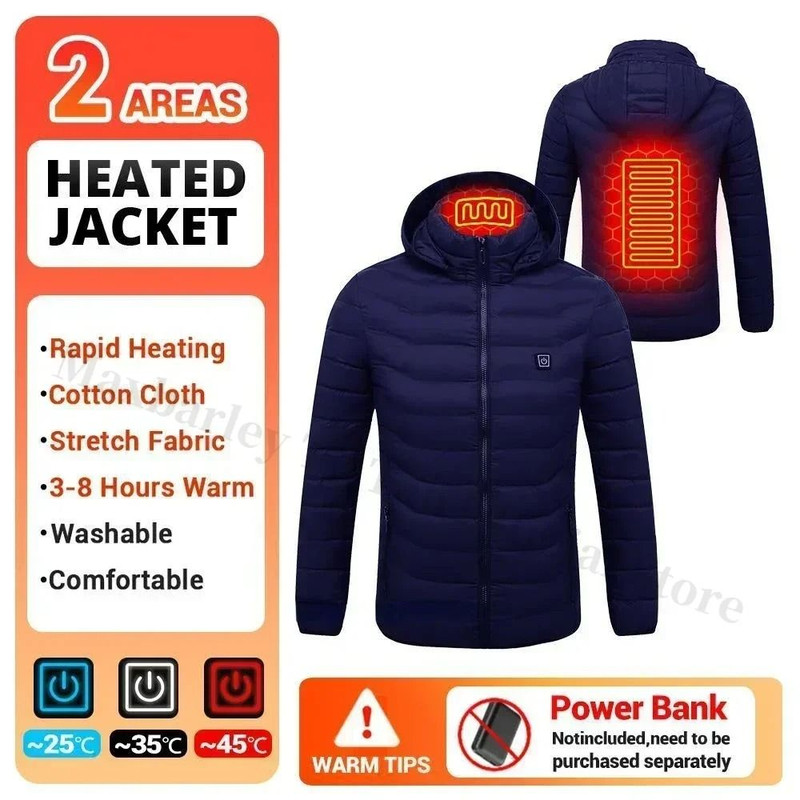 Heated Jacket For Men With 21 Heating Zones USB Winter Coat 8