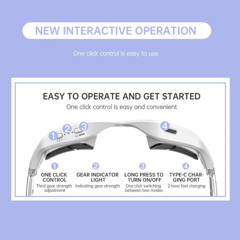 Eye Skin Care Red Light Therapy Device Toner Microcurrent Eye Massager Remove Eye Bags Dark Circles 6