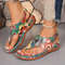 Mixed Color Casual Summer Wedge Sandals For Women 0