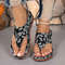 Mixed Color Casual Summer Wedge Sandals For Women 5