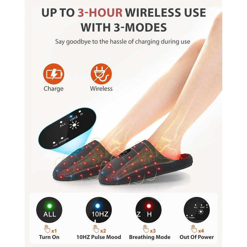Red Light Therapy Slippers For Foot Pain Relief And Inflammation 4