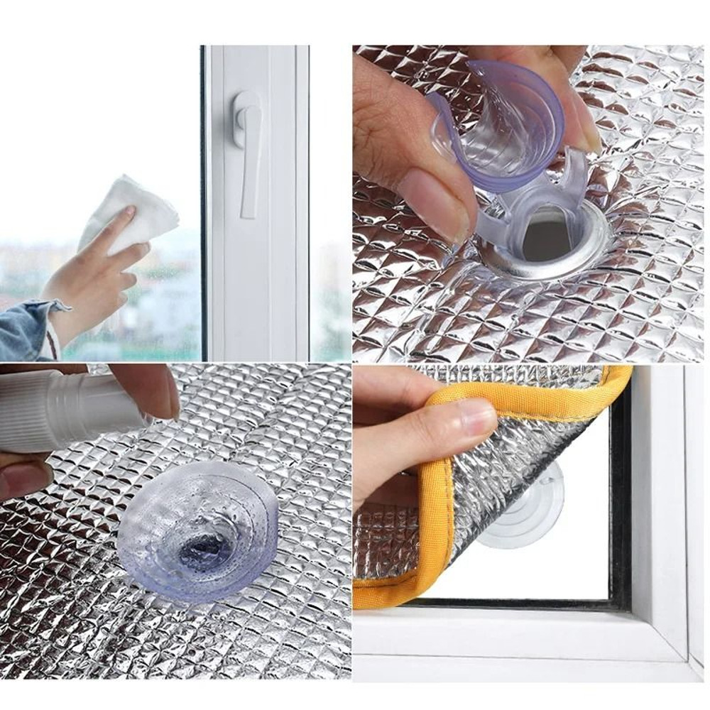 Aluminum Foil Window Sunshade Film Anti UV Heat Insulation Pad 6