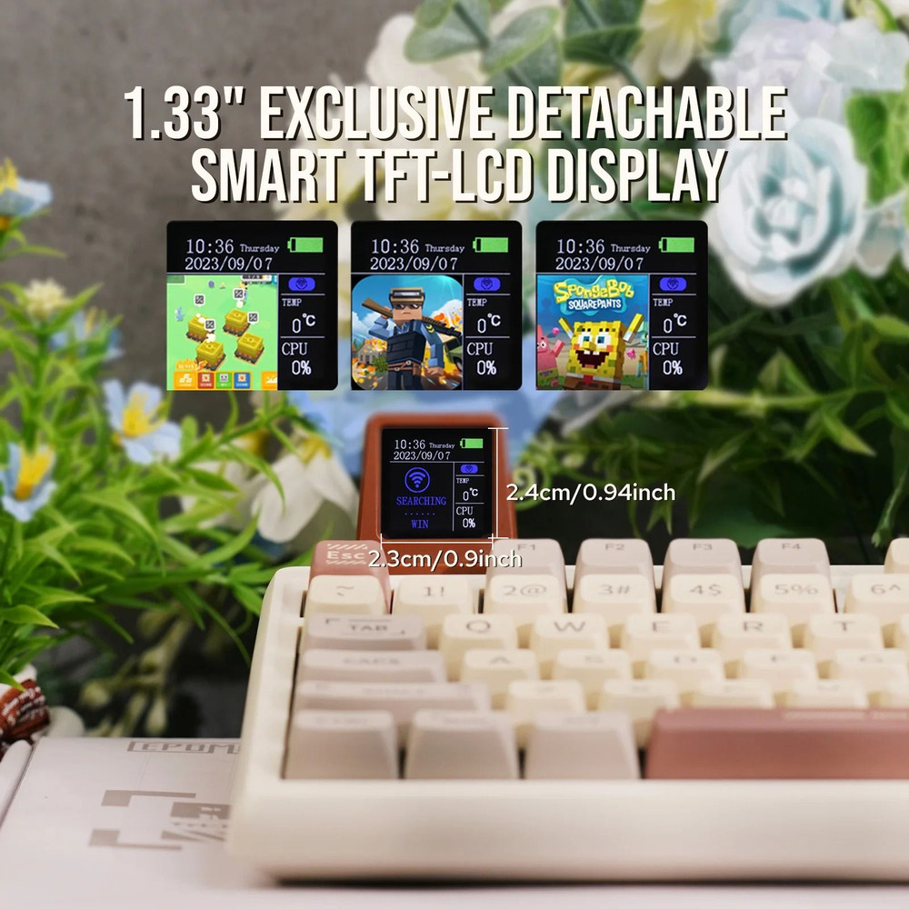 Wireless Mechanical Keyboard With Display And Gasket Mount 2