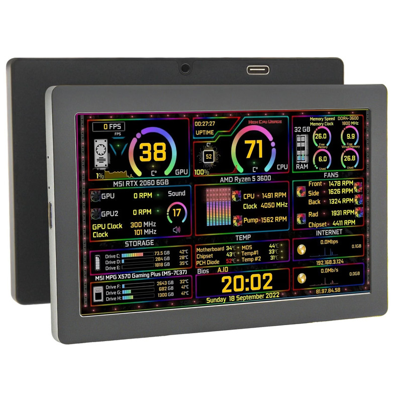 Mini IPS Secondary Screen Monitor With Type C Support 0