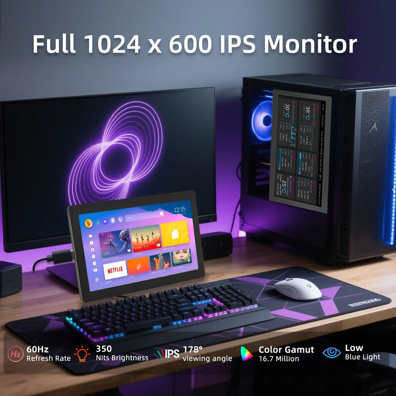 Mini IPS Secondary Screen Monitor With Type C Support 3