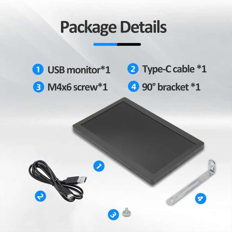 Mini IPS Secondary Screen Monitor With Type C Support 5