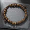 Vintage Beaded Bracelet For Men With Skull And Natural Stone Accents 4