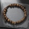 Vintage Beaded Bracelet For Men With Skull And Natural Stone Accents 7