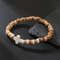 Vintage Beaded Bracelet For Men With Skull And Natural Stone Accents 9