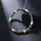 Vintage Beaded Bracelet For Men With Skull And Natural Stone Accents 12