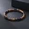 Vintage Beaded Bracelet For Men With Skull And Natural Stone Accents 15