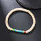 Vintage Beaded Bracelet For Men With Skull And Natural Stone Accents 19
