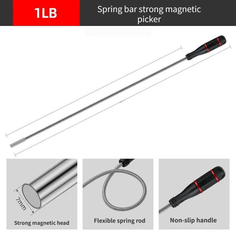 Magnetic Pickup Tool With Foldable Handle And Spring Grip Claw 4