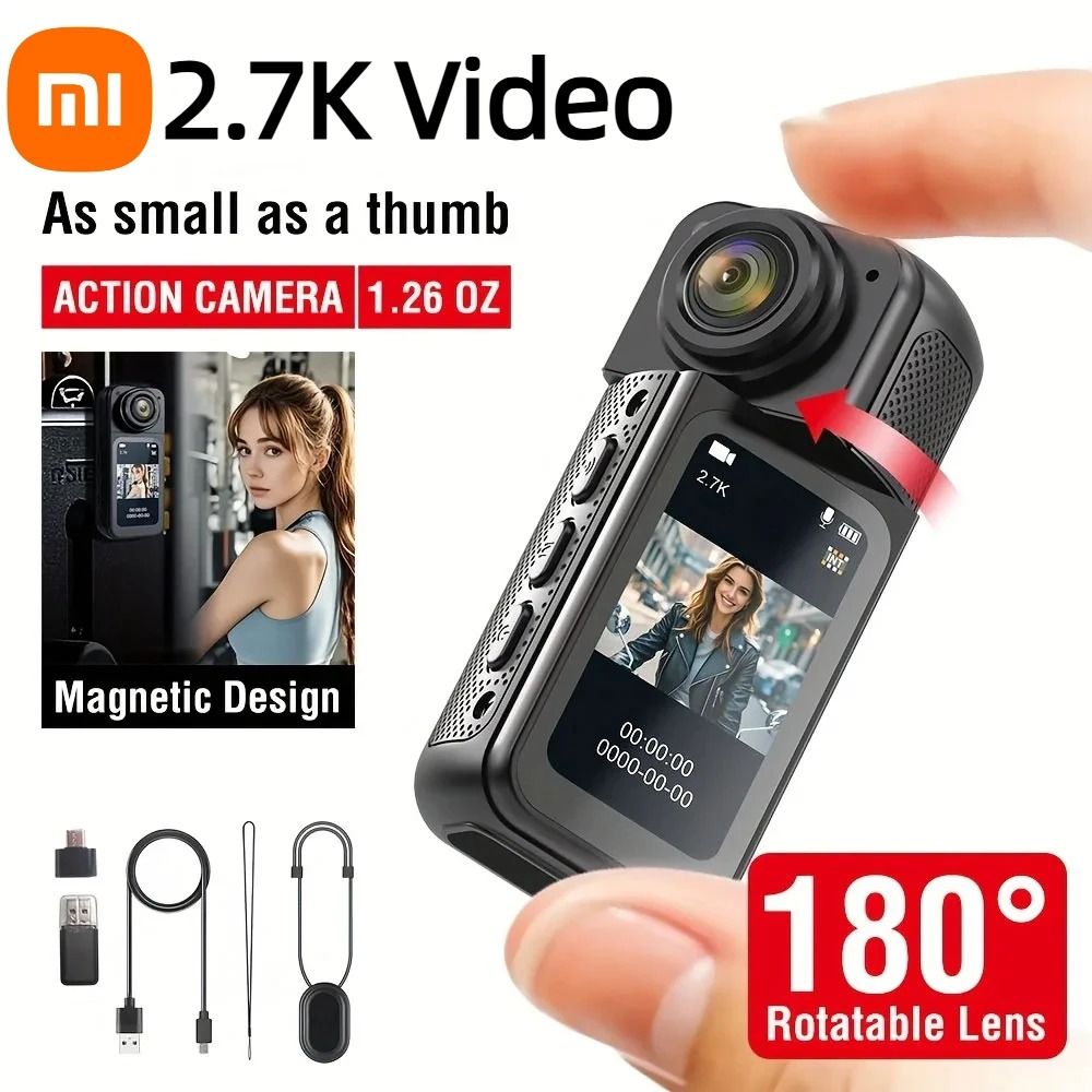 Mini POV Action Camera With Magnetic Mount And 27K Recording 1