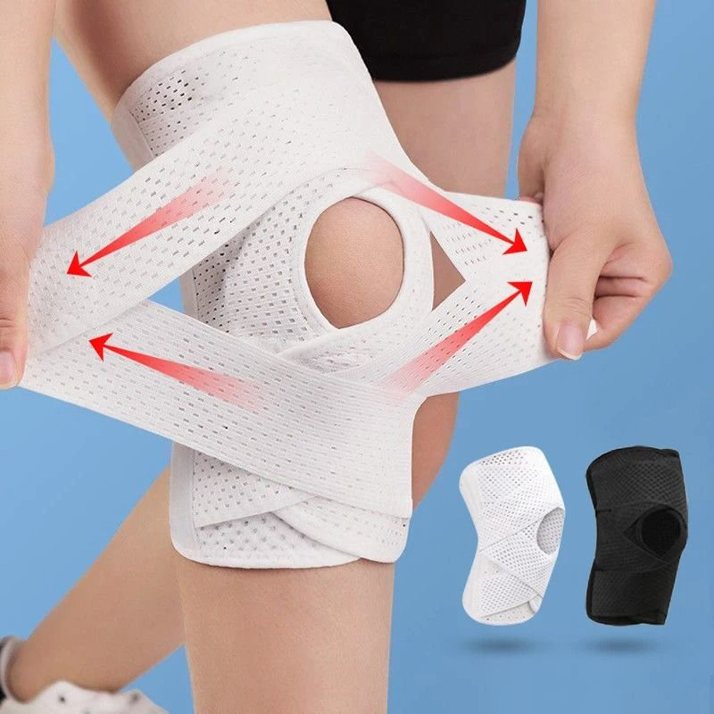 Elastic Knee Support Brace With Side Springs For Joint Protection 1