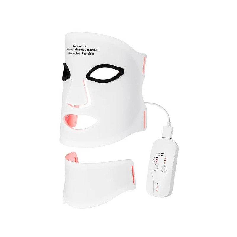 Wireless 7 Color LED Face And Neck Mask For Skin Rejuvenation And Tightening 7