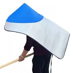 sun and rain protection hooded cape for outdoor work