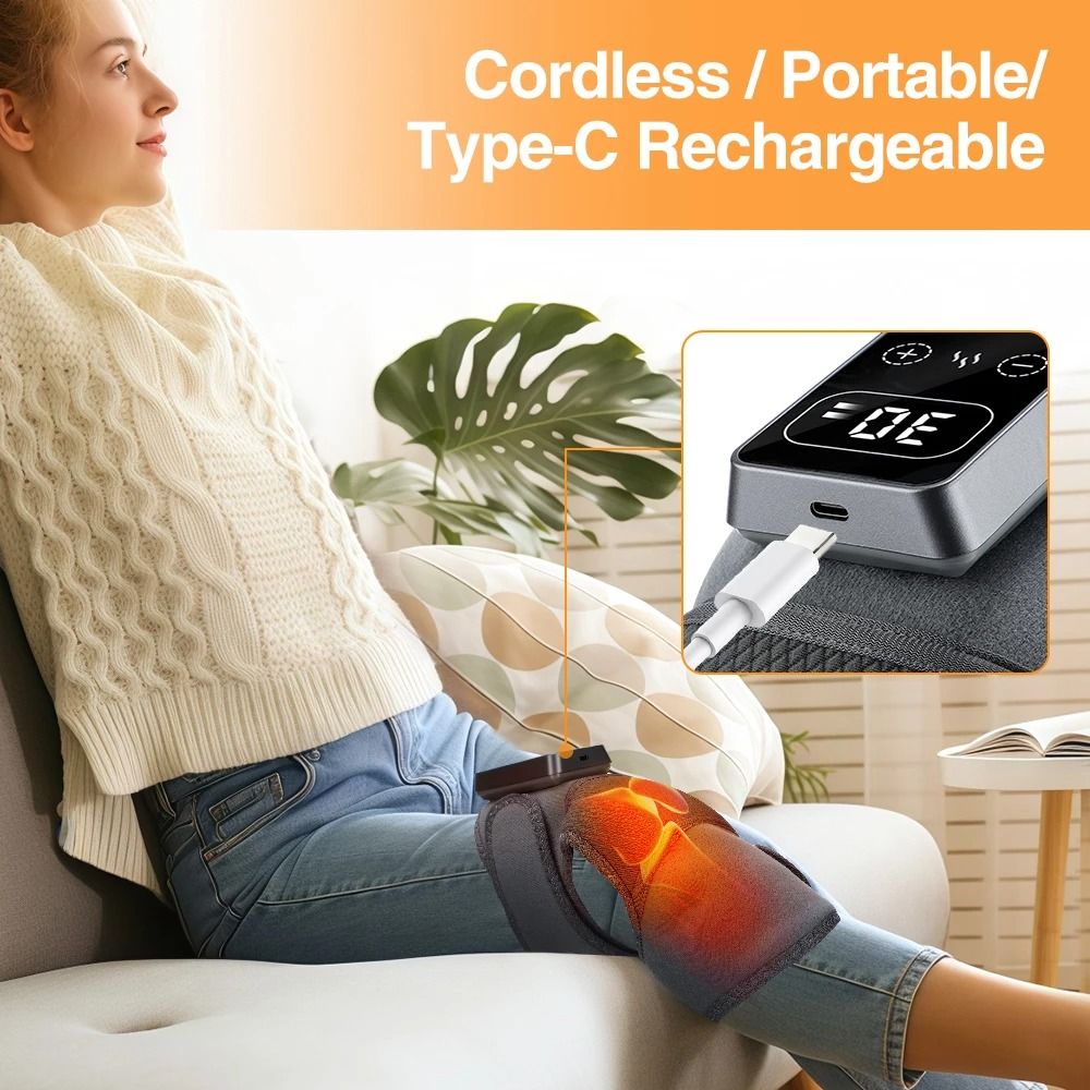Electric Knee Massager With Heat And Vibration Therapy 5