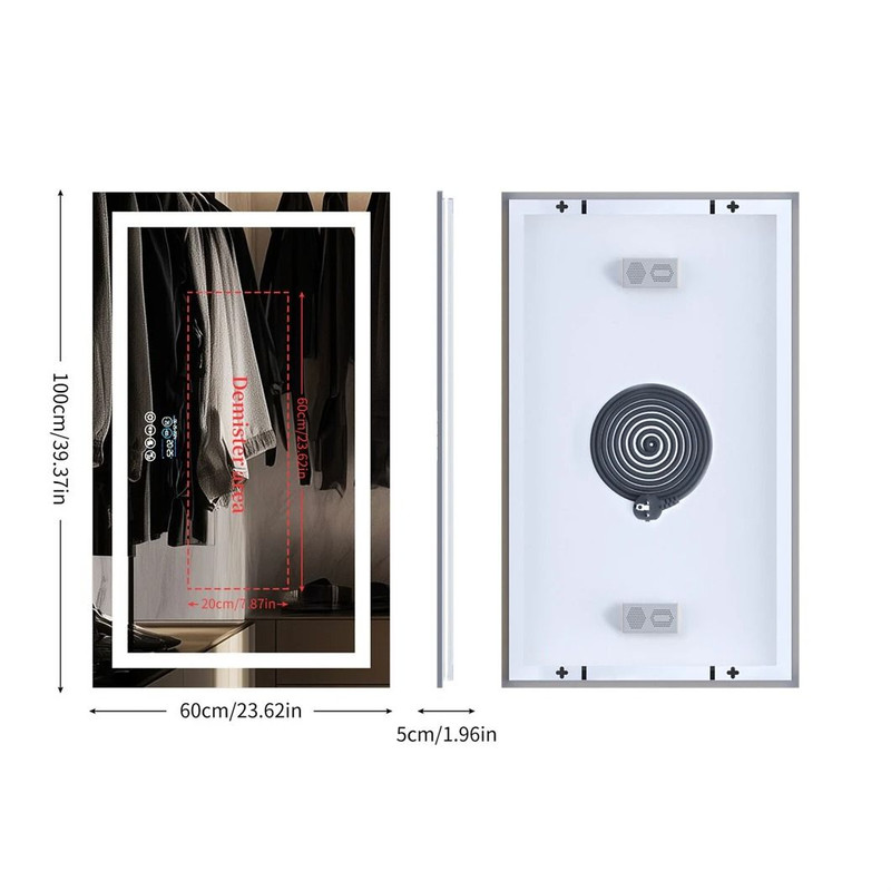 Smart LED Bathroom Mirror With Bluetooth And Anti Fog Display 7