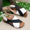 Contrast Color Wedge Sandals For Women 9