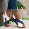 Contrast Color Wedge Sandals For Women 10