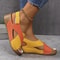 Contrast Color Wedge Sandals For Women 2