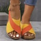 Contrast Color Wedge Sandals For Women 3