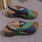 Contrast Color Wedge Sandals For Women 4