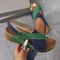 Contrast Color Wedge Sandals For Women 5