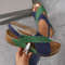 Contrast Color Wedge Sandals For Women 7