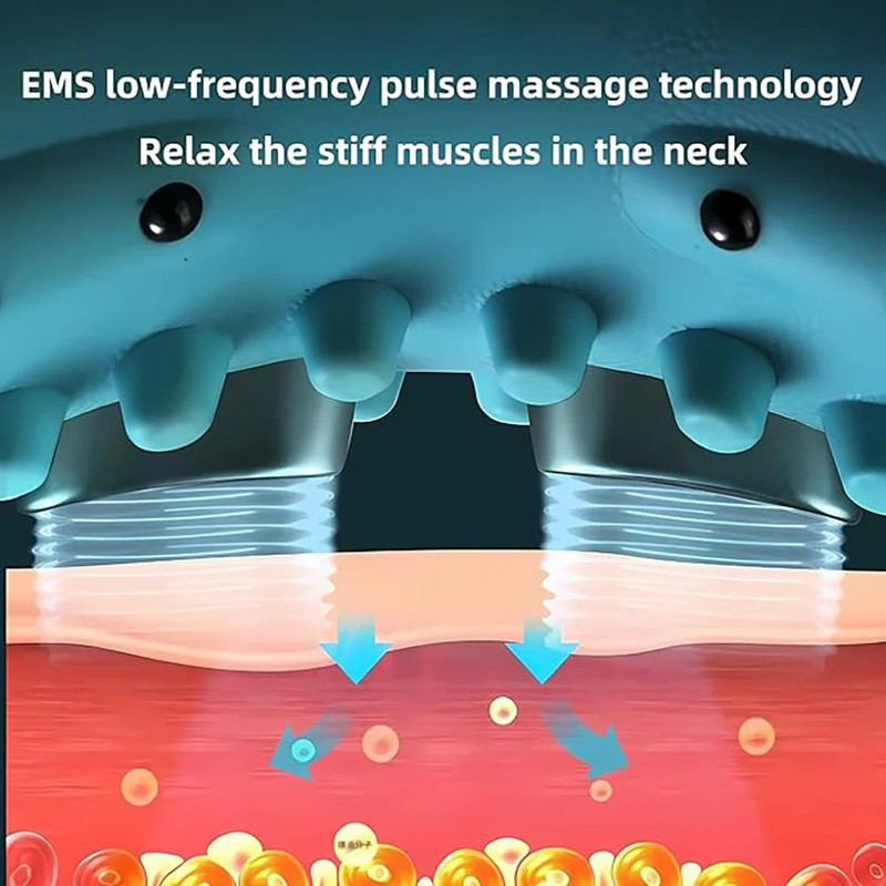 Portable EMS Neck Massager With Heat And Cervical Spine Support 2