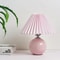 Vintage Pleated Table Lamp With Ceramic Base And LED Tricolor Bulb 1
